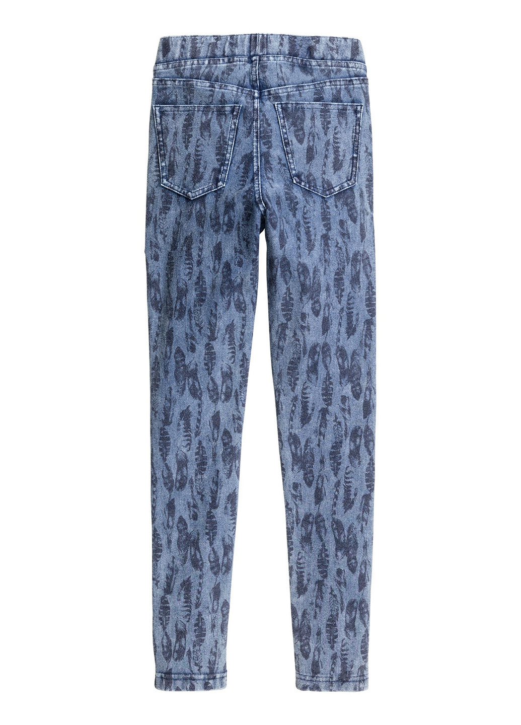 Джеггінси H&M орнаменти сині джинсові бавовна