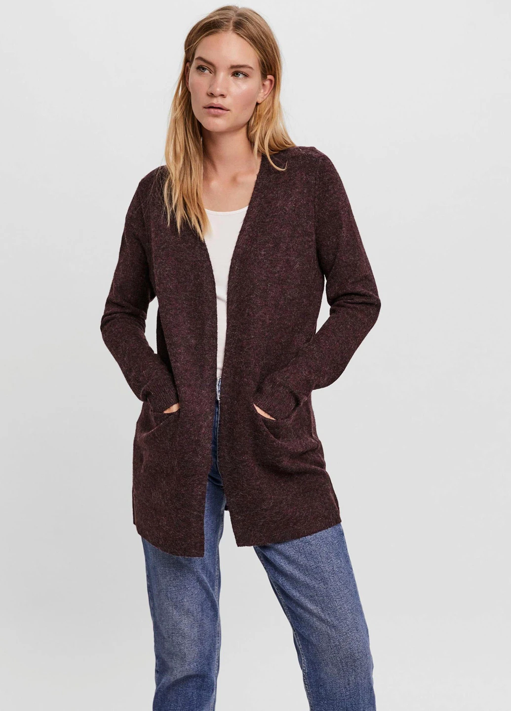 Бордовый демисезонный кардиган Vero Moda