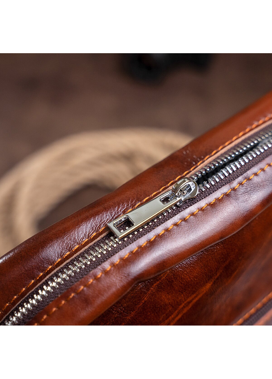 Мужская кожаная сумка 23х27х6 см Vintage (252130101)