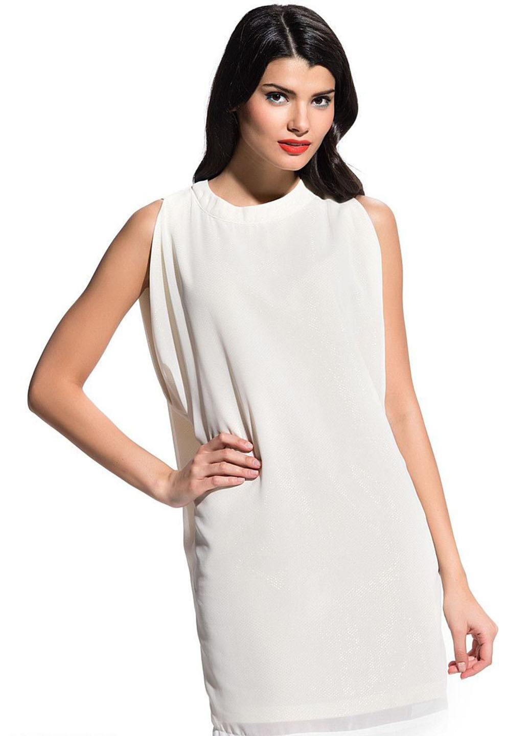 Молочное кэжуал платье Silvian Heach