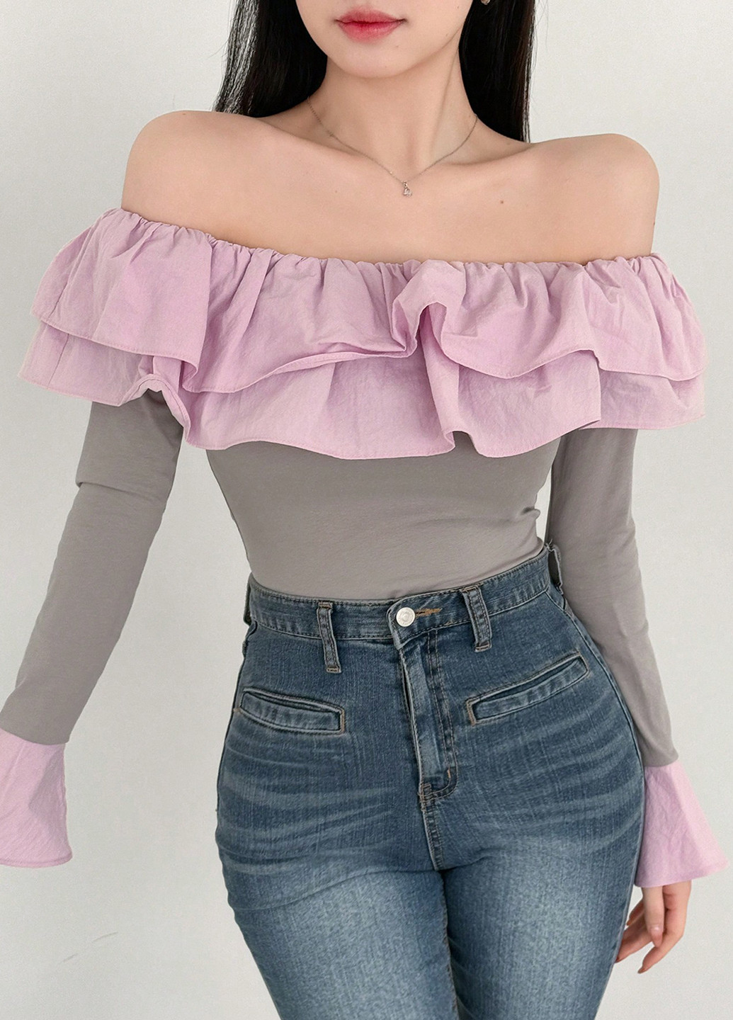 Комбинированная блуза SHEIN