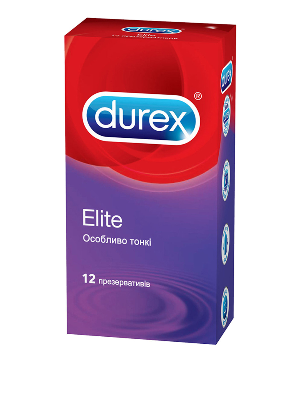 Презервативы латексные с силиконовой смазкой Elite (12 шт.) Durex (79332667)