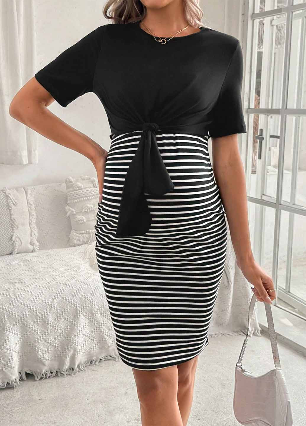 Чорно-білий літній комплект (топ, сукня) SHEIN