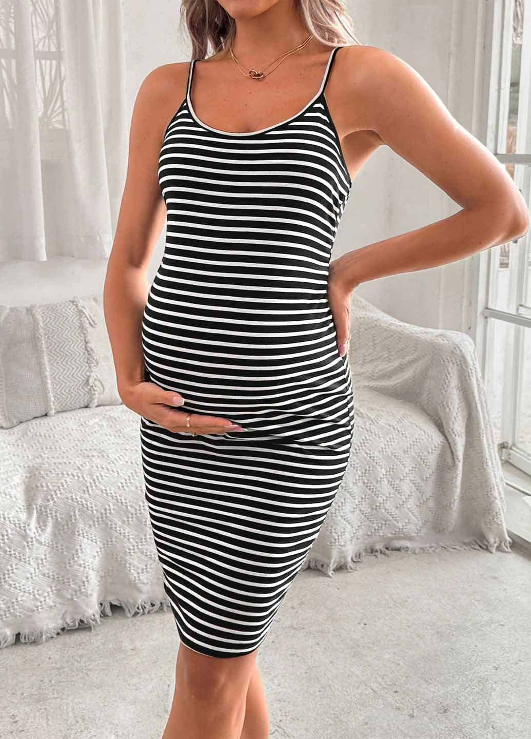 Чорно-білий літній комплект (топ, сукня) SHEIN