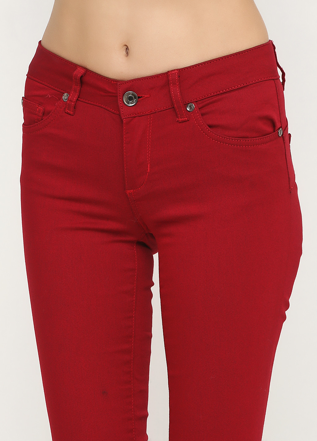 Красные демисезонные зауженные джинсы Liu-Jo