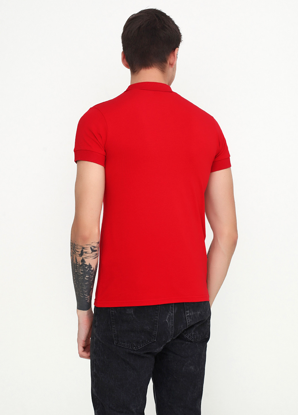 Красная футболка-поло для мужчин EL & KEN с логотипом