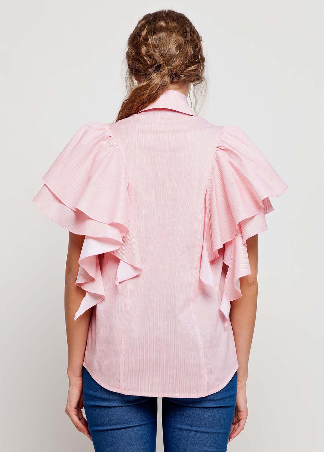 Светло-розовая летняя блуза GrandUA