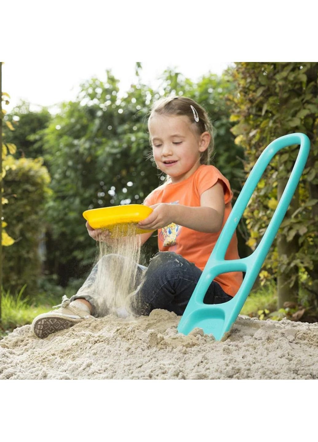 Игрушка для песка Лопатка SСOPPI с ситом для песка и снега зеленый + желтый (170204) Quut (254082726)