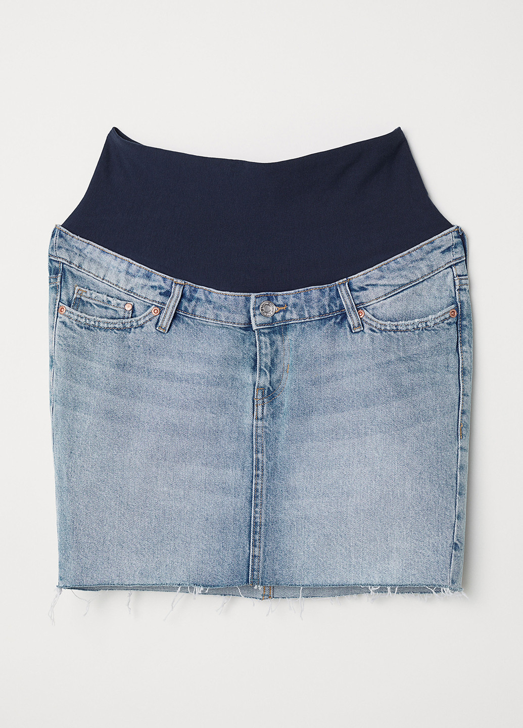 Спідниця для вагітних H&M однотонна блакитна джинсова