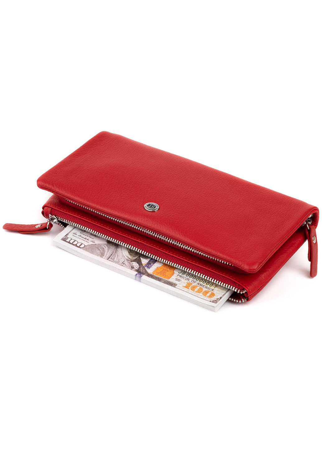 Жіночий шкіряний гаманець-клатч 20,8х10х2 см st leather (252130357)