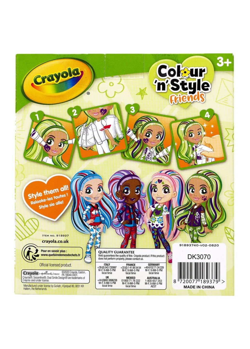 Набор для творчества Colour n Style Стильные девушки Джейд (918937.005) Crayola (254074820)