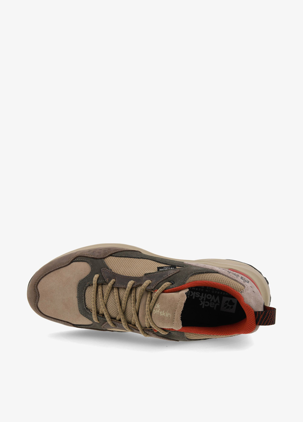 Оливковые (хаки) демисезонные кроссовки Jack Wolfskin CAMP FEVER TEXAPORE LOW M