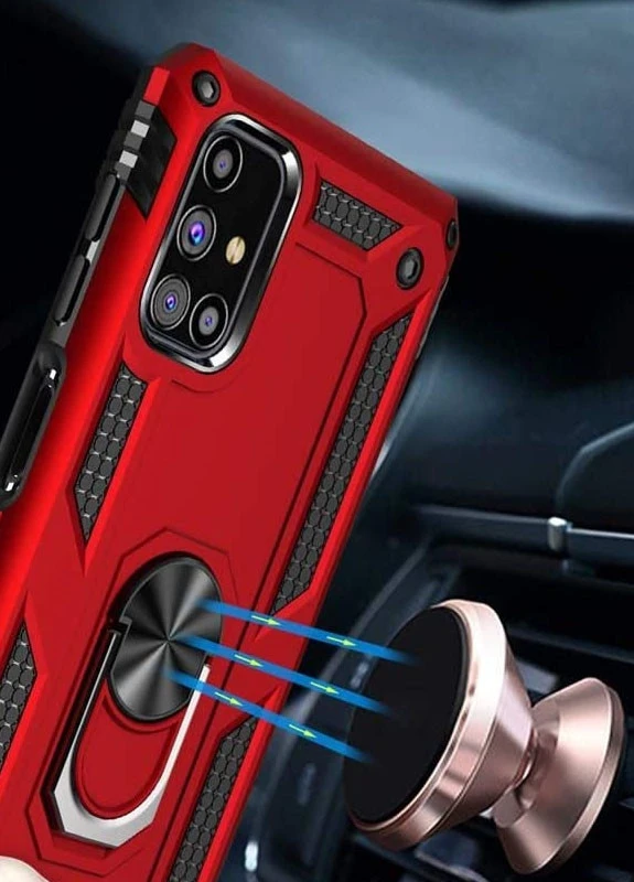 Ударостійкий чохол Serge Ring for Magnet для Samsung Galaxy M31s Червоний (is_00000039584_1) Epik (238479620)