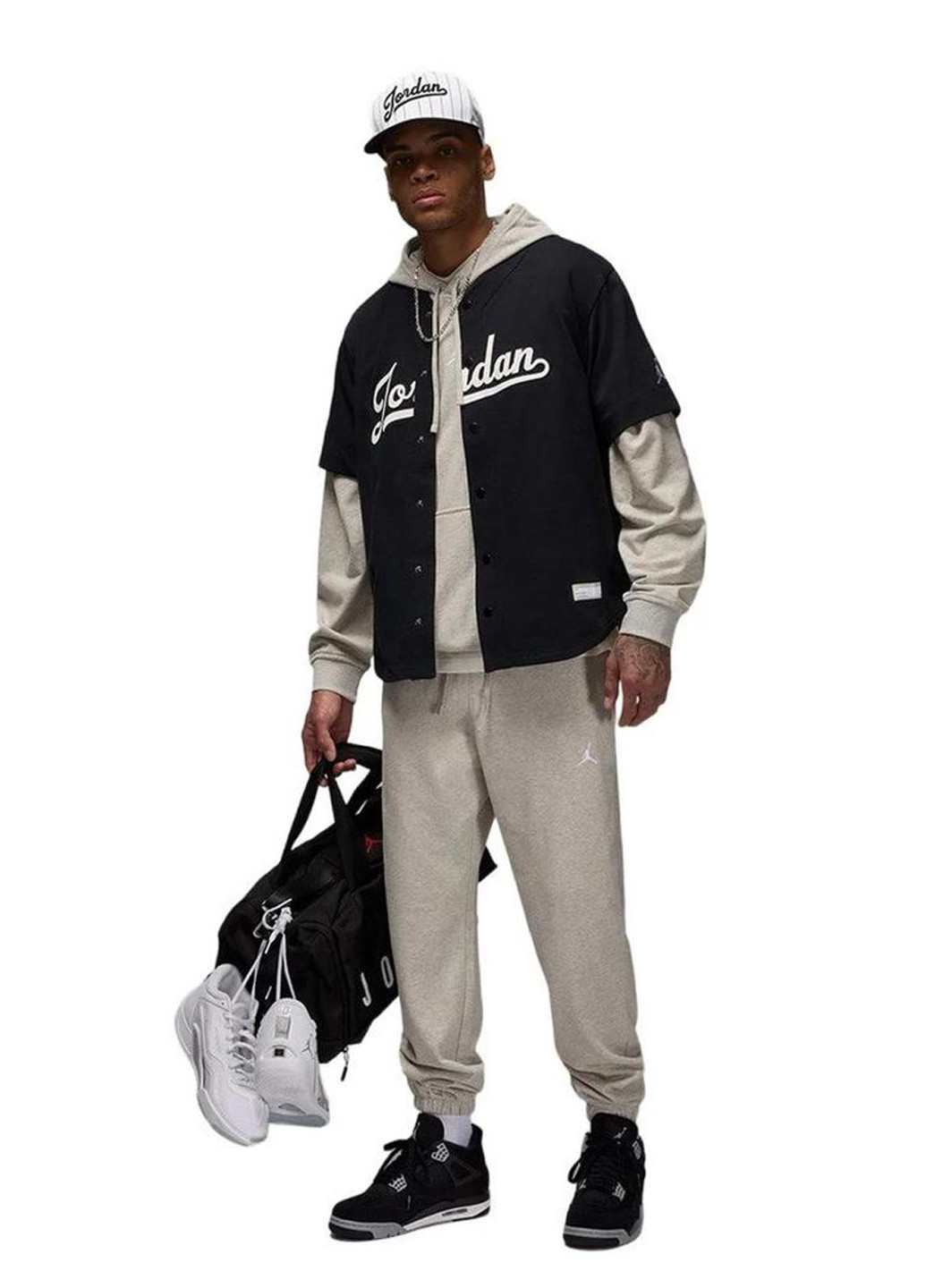 Бежевые спортивные, кэжуал демисезонные джоггеры брюки Jordan