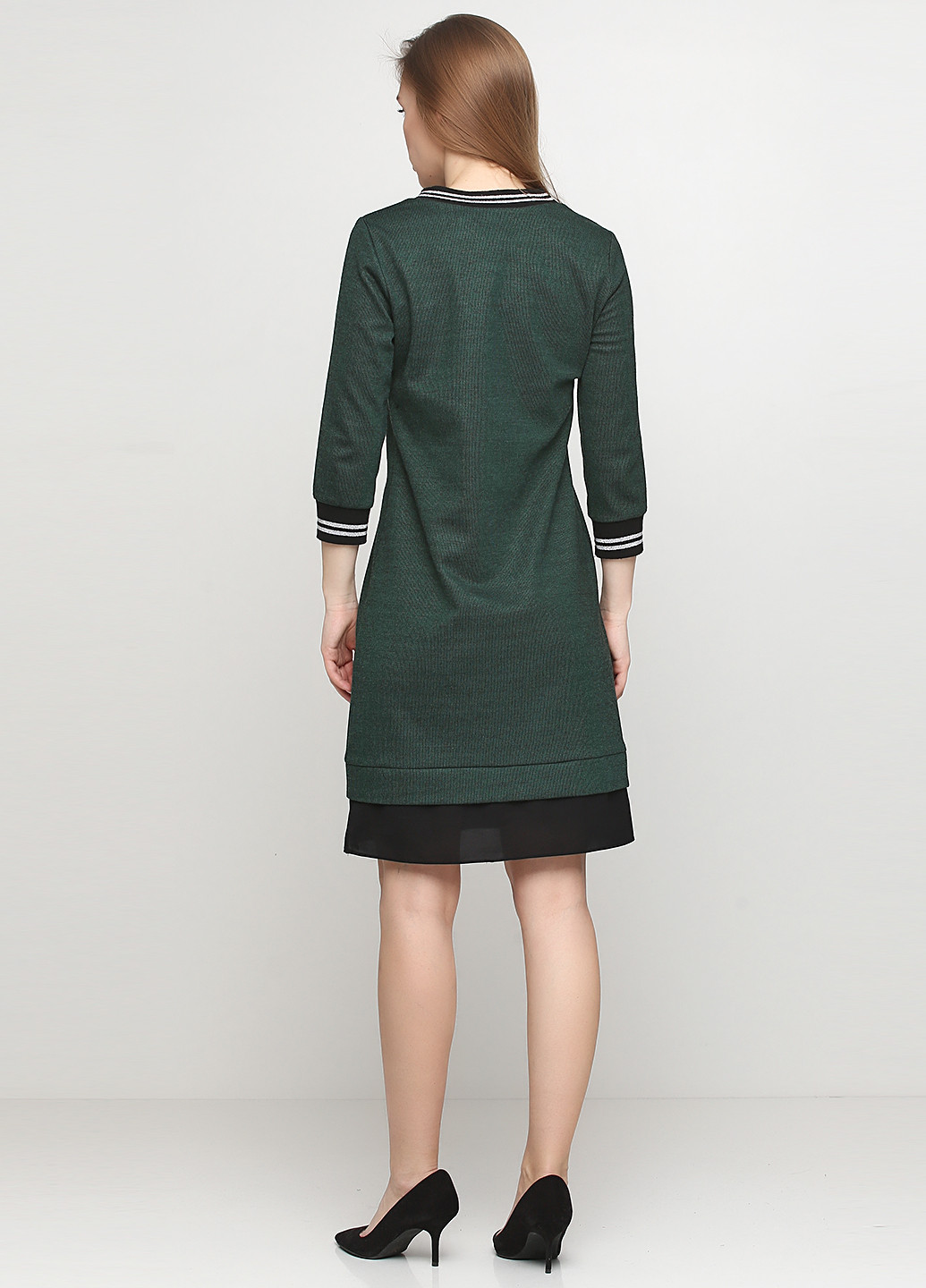 Темно-зелена кежуал сукня Misimisia з абстрактним візерунком