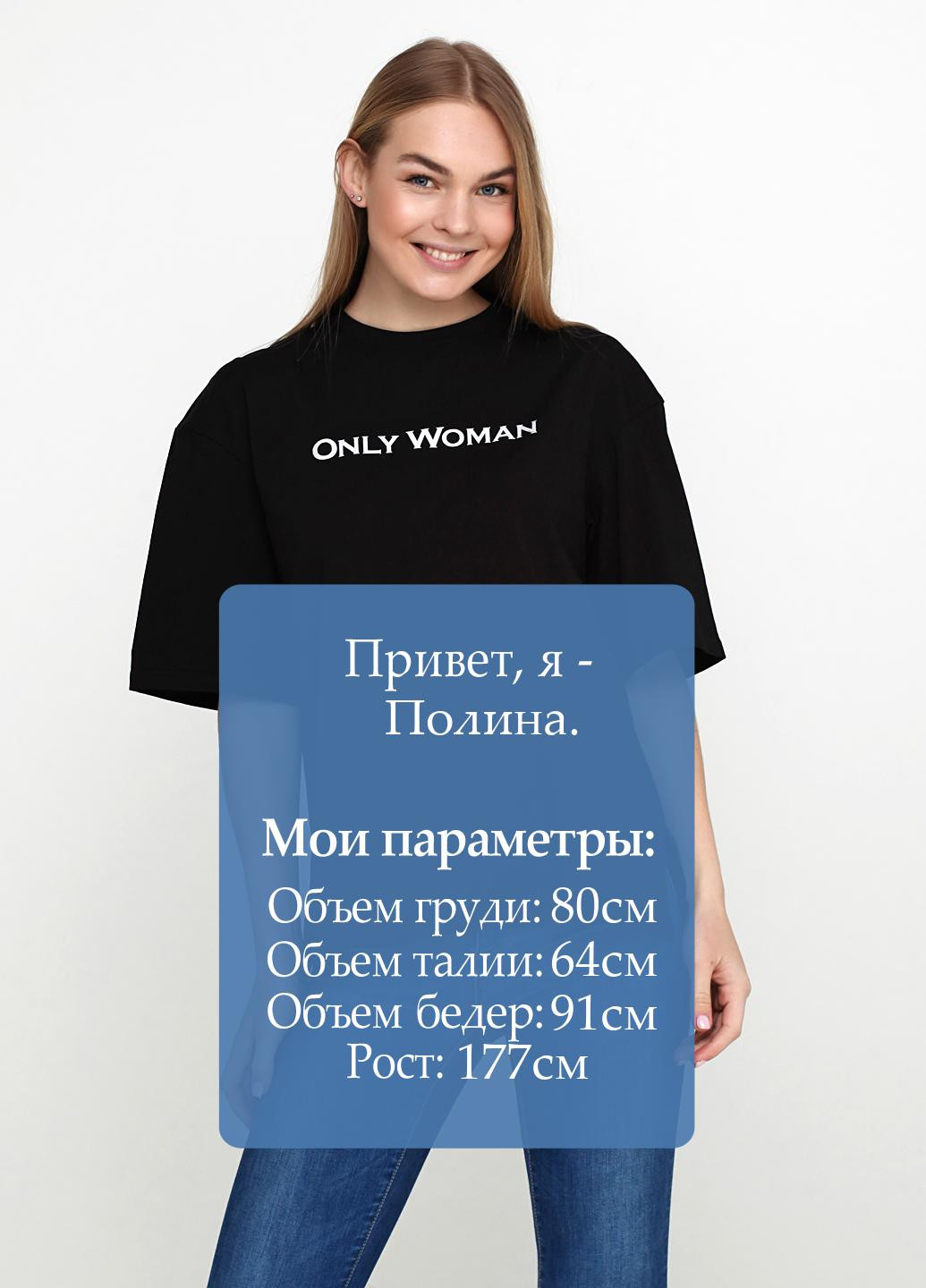Чорна літня футболка Only Women