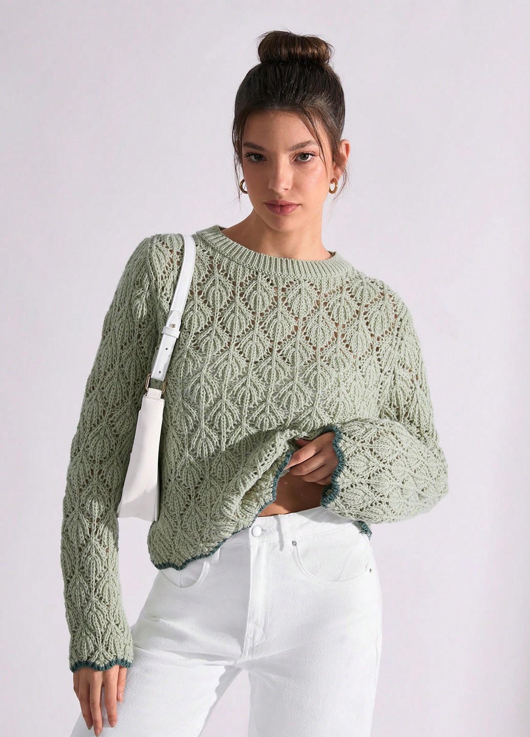 М'ятний демісезонний джемпер джемпер SHEIN