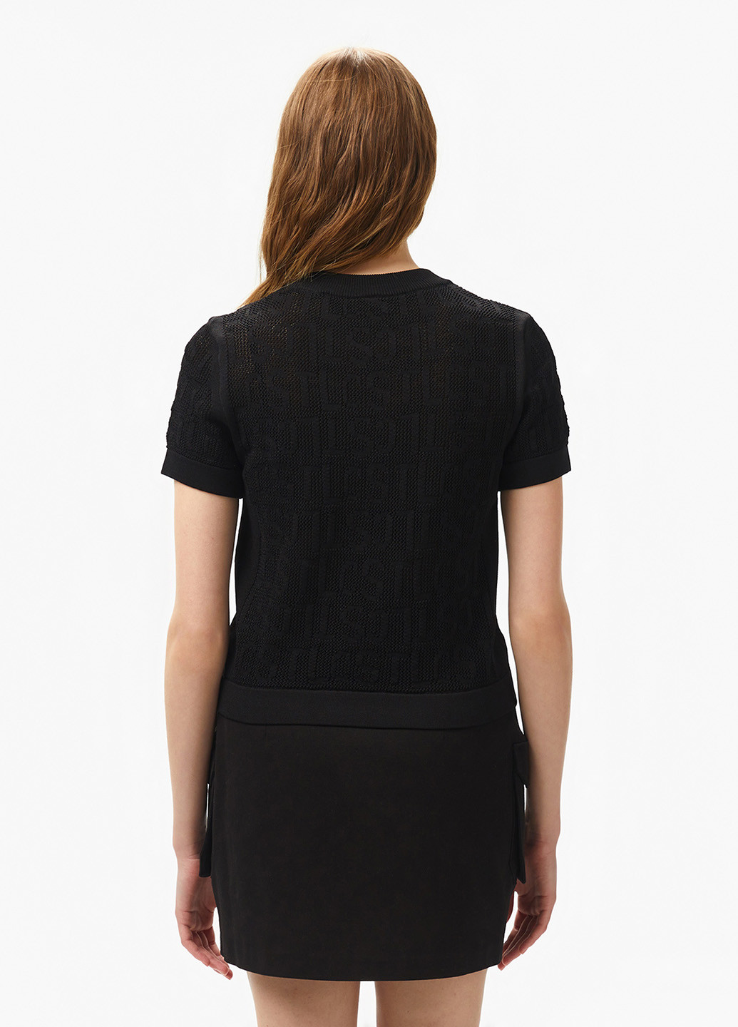 Черный летний свитер джемпер Lacoste