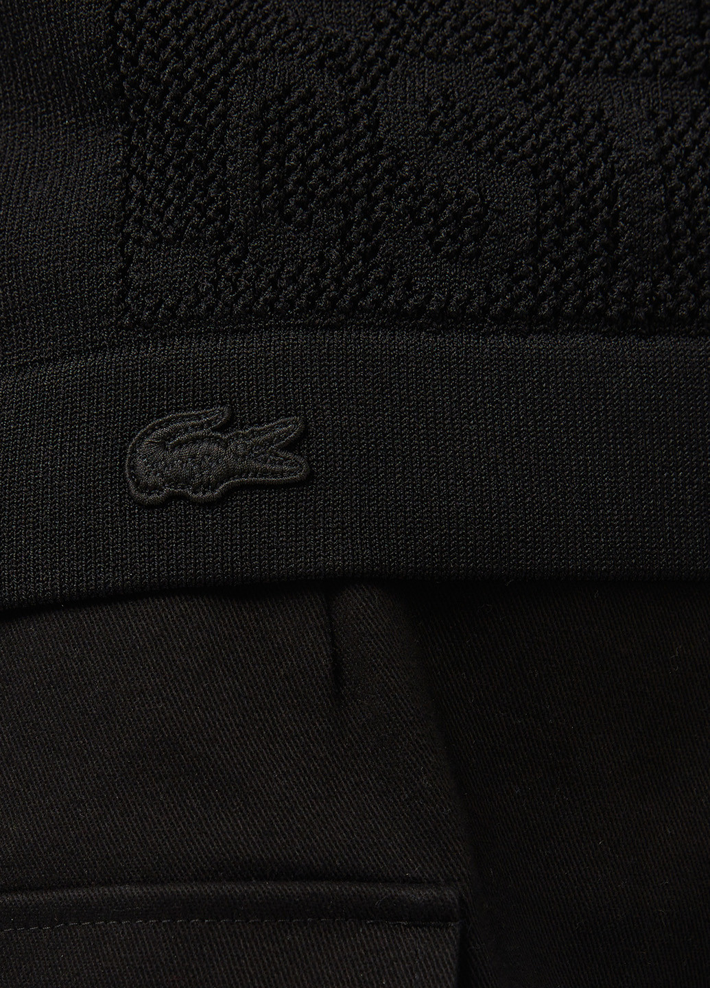 Черный летний свитер джемпер Lacoste