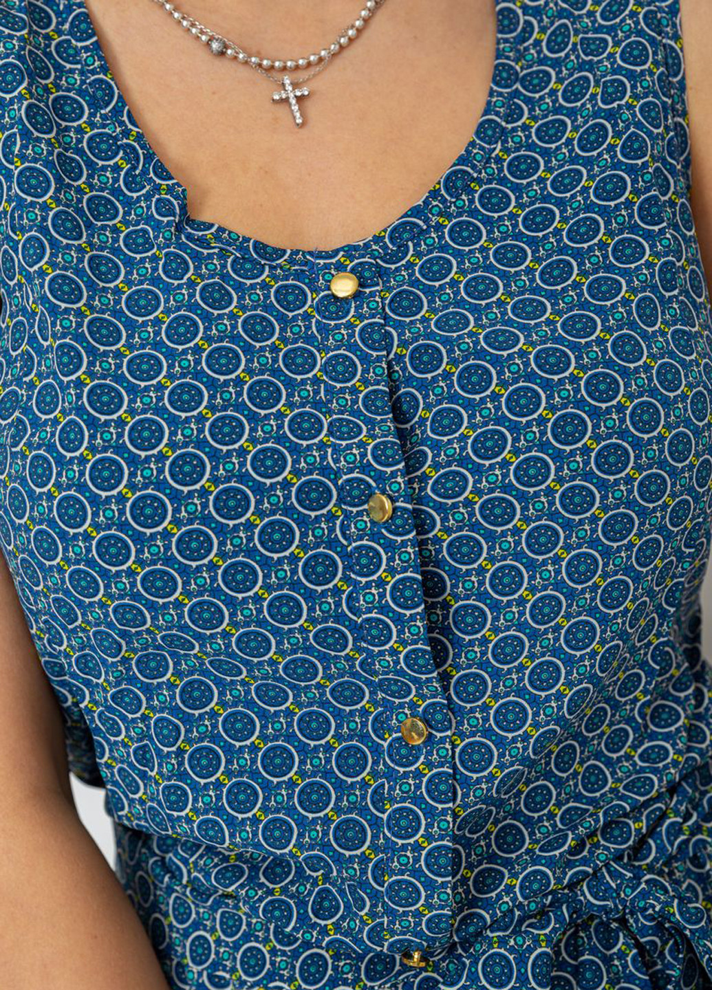 Комбінезон Ager комбінезон-шорти геометричний синій кежуал бавовна