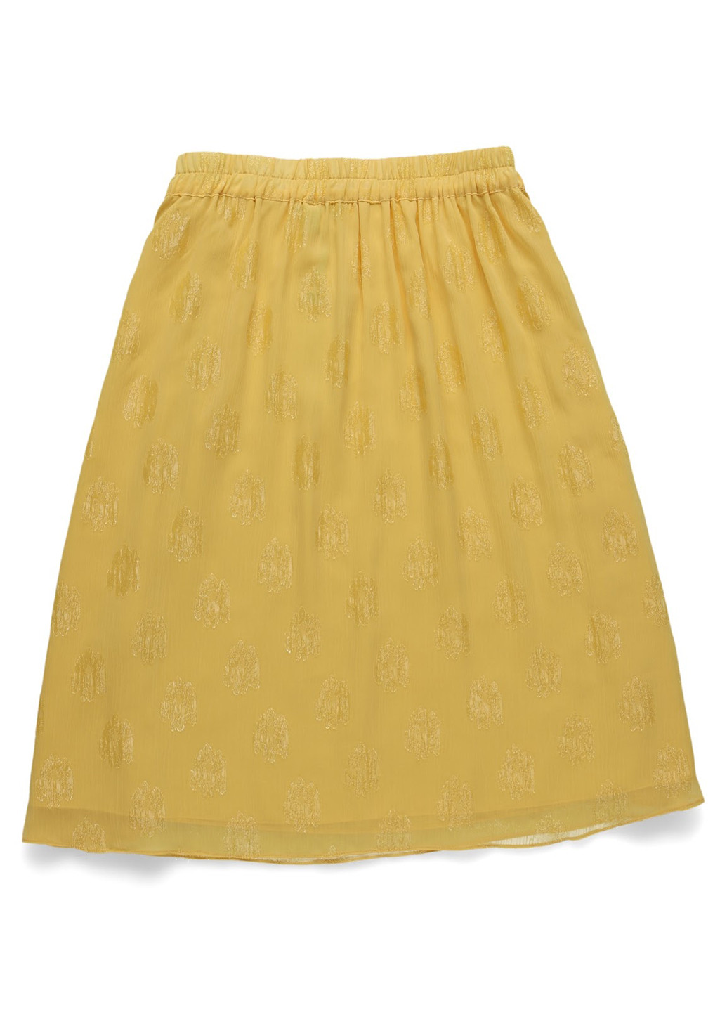Желтая кэжуал однотонная юбка Dranella клешированная, а-силуэта (трапеция)