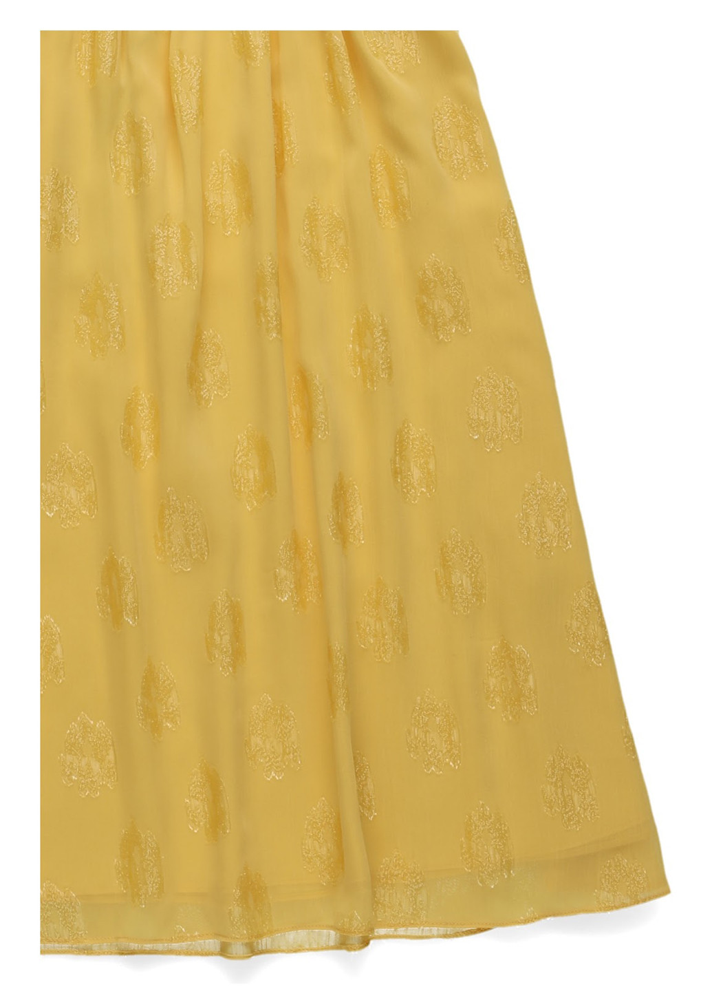 Желтая кэжуал однотонная юбка Dranella клешированная, а-силуэта (трапеция)