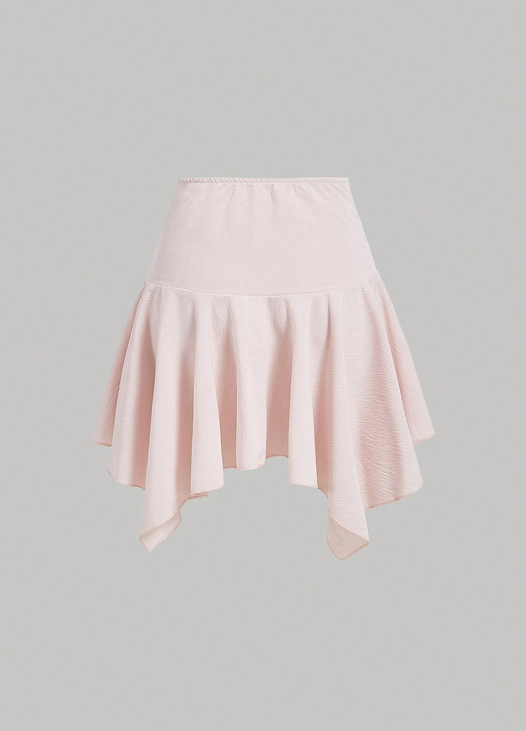 Светло-розовая кэжуал однотонная юбка SHEIN а-силуэта (трапеция)