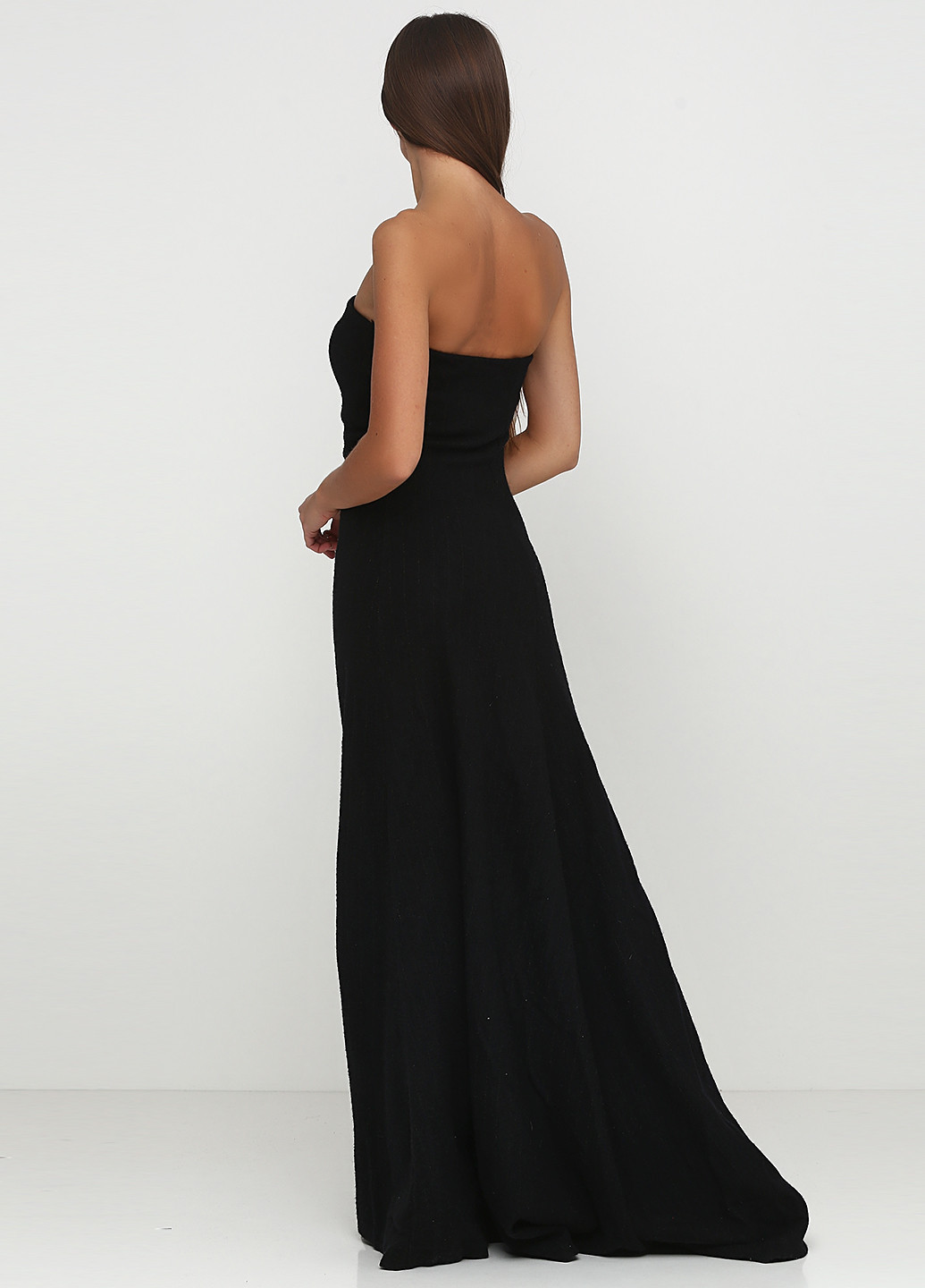 Черное вечернее платье бандо Ralph Lauren однотонное