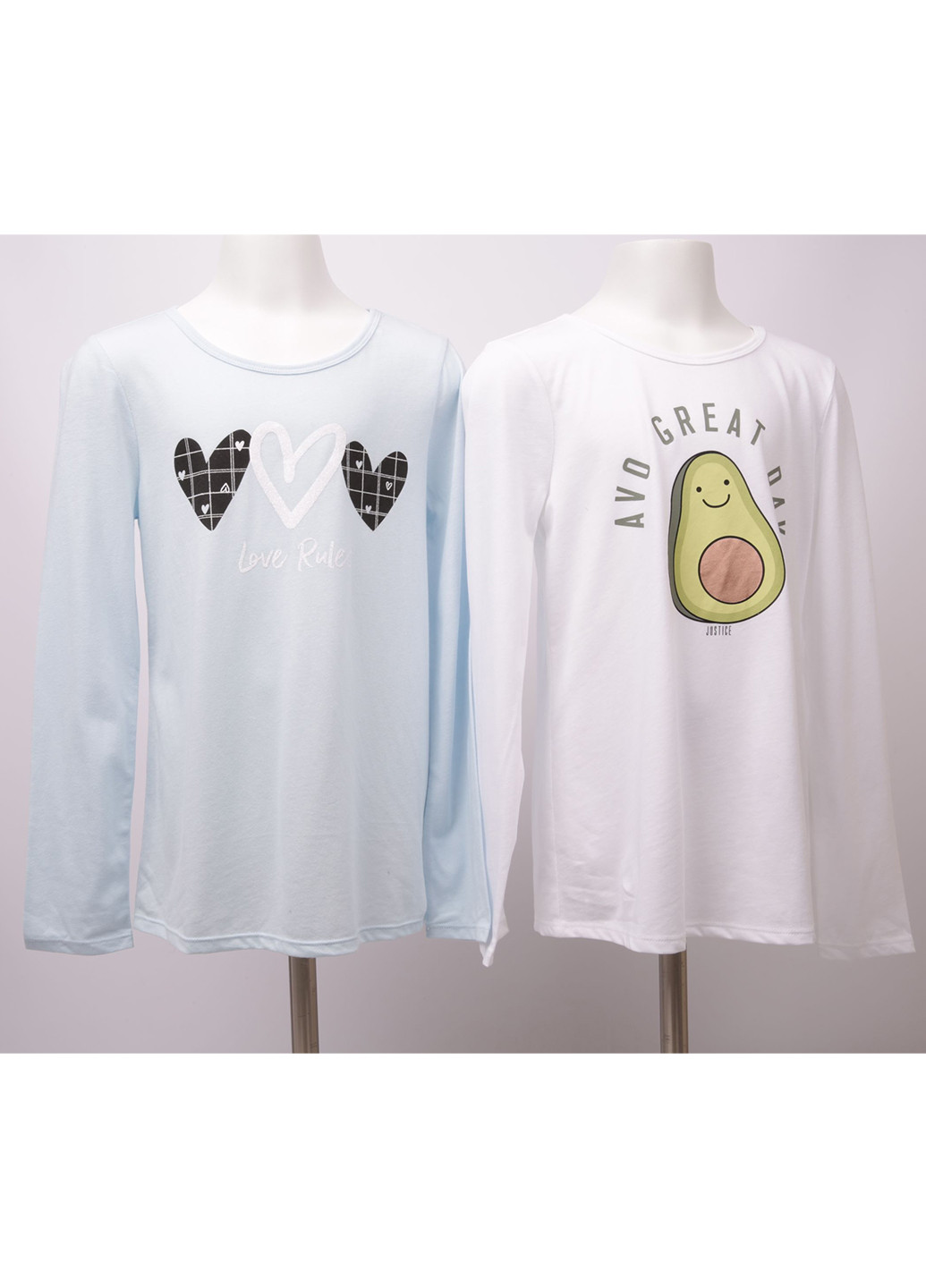 Разноцветный демисезонный кэжуал лонгслив Justice с сердечками