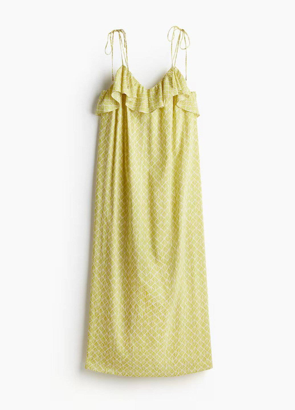 Світло-жовтий кежуал сукня а-силует, сукня-комбінація H&M з геометричним візерунком