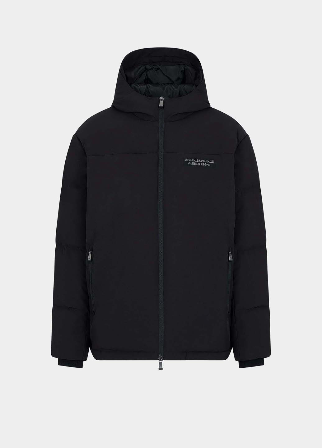 Чорний зимній Пуховик Armani Exchange