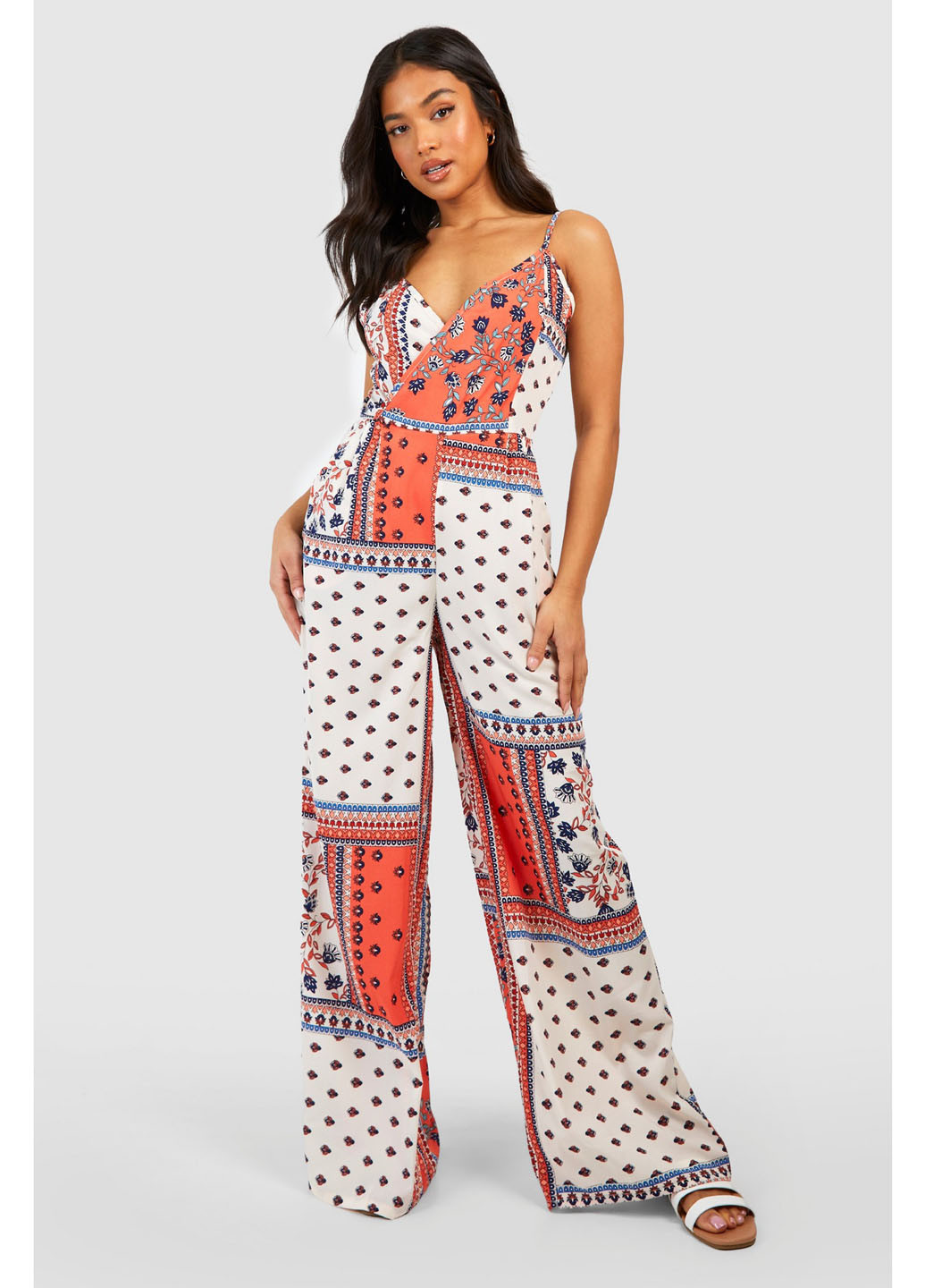 Комбінезон Boohoo комбінезон-брюки малюнок комбінований кежуал поліестер