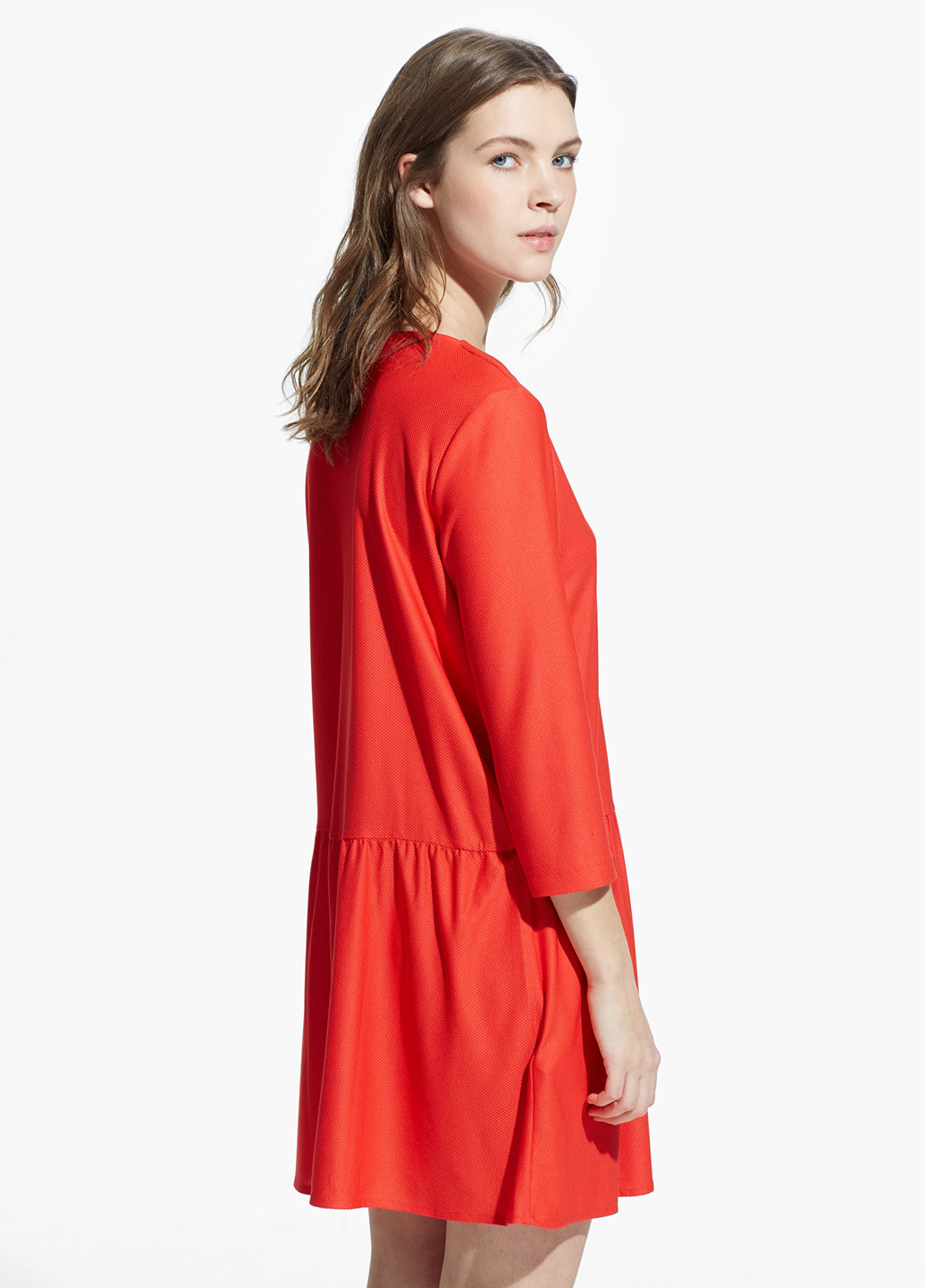 Красное кэжуал платье Mango однотонное