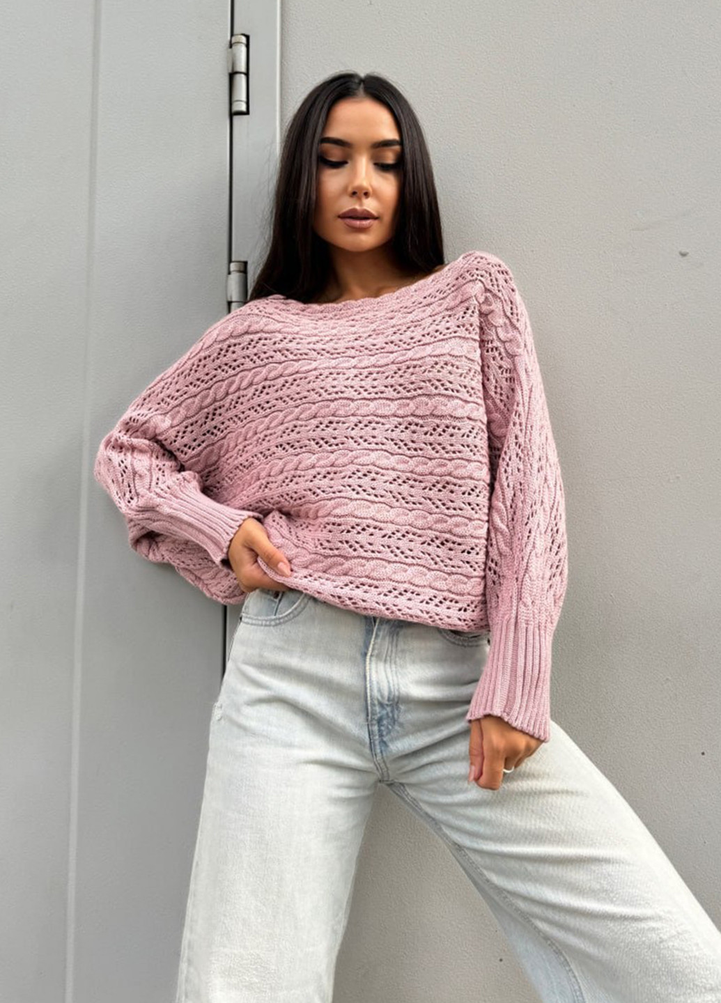 Світло-рожевий демісезонний джемпер джемпер No Brand