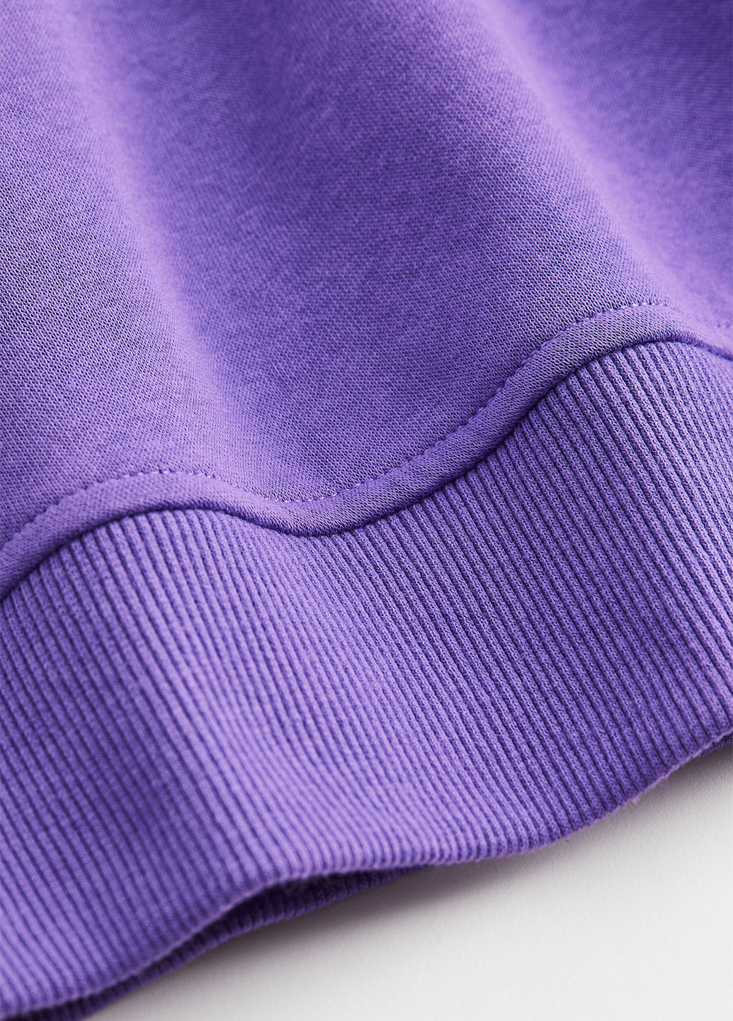 Свитшот H&M - Свободный крой рисунок фиолетовый кэжуал хлопок, полиэстер, трикотаж - (290149513)