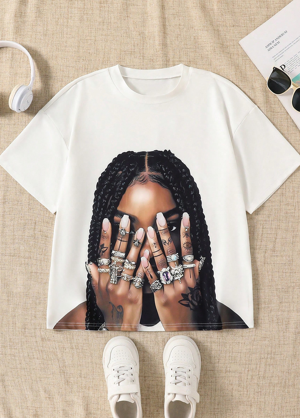 Белая летняя футболка SHEIN