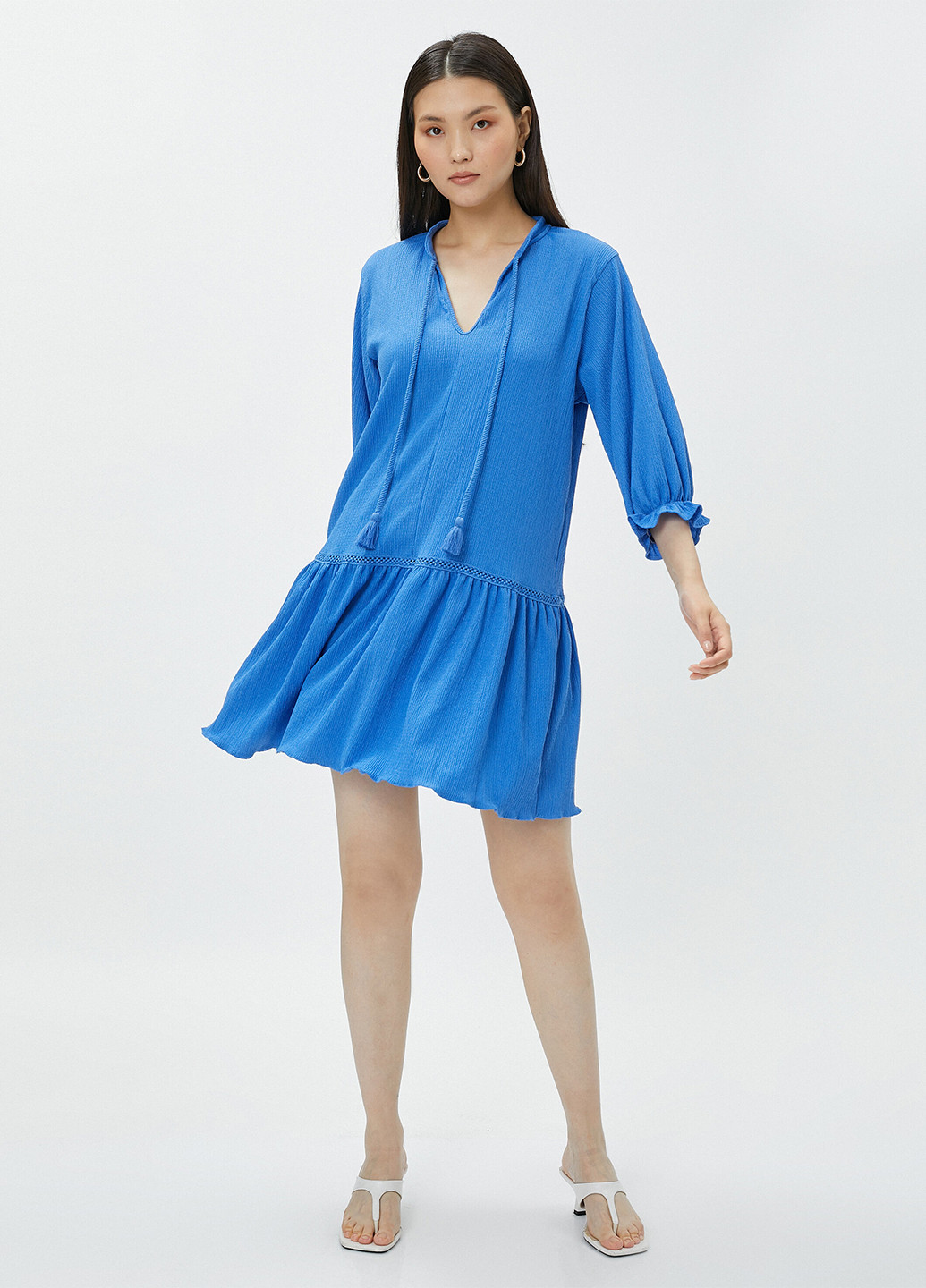Світло-синя кежуал сукня KOTON однотонна