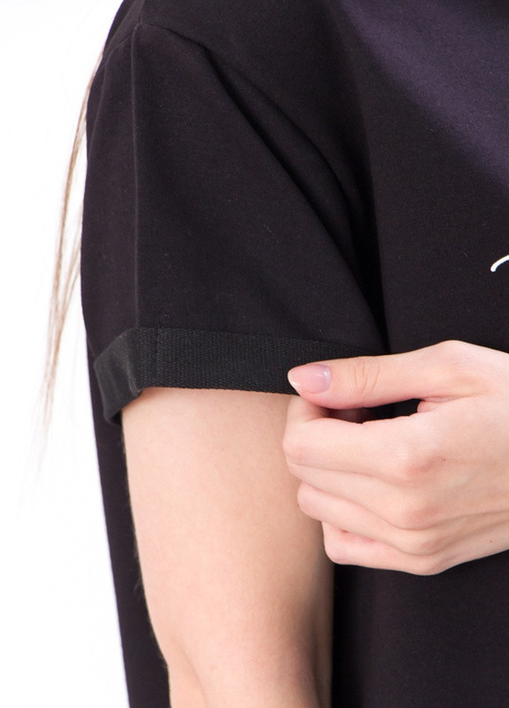 Черная летняя футболка женская (p-5927) Носи своє