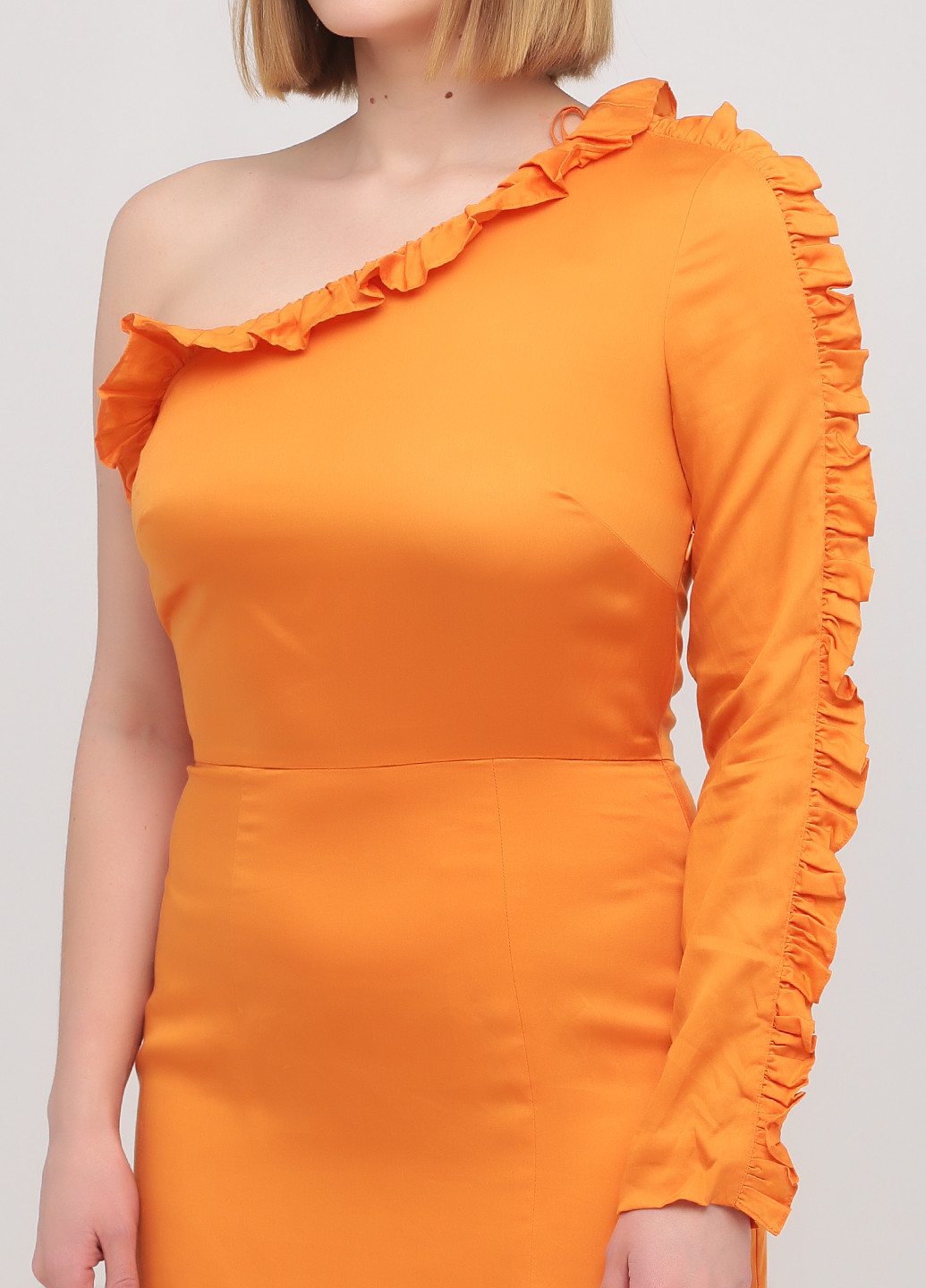 Оранжевое кэжуал платье футляр & Other Stories однотонное