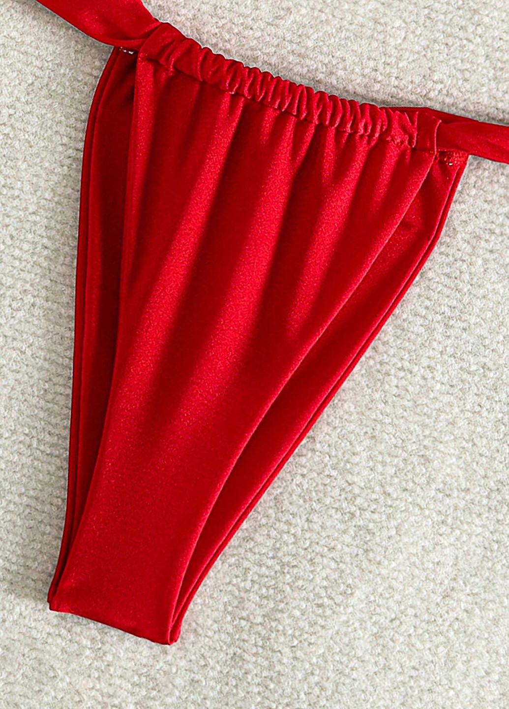 Красный летний купальник (лиф, трусики) раздельный SHEIN