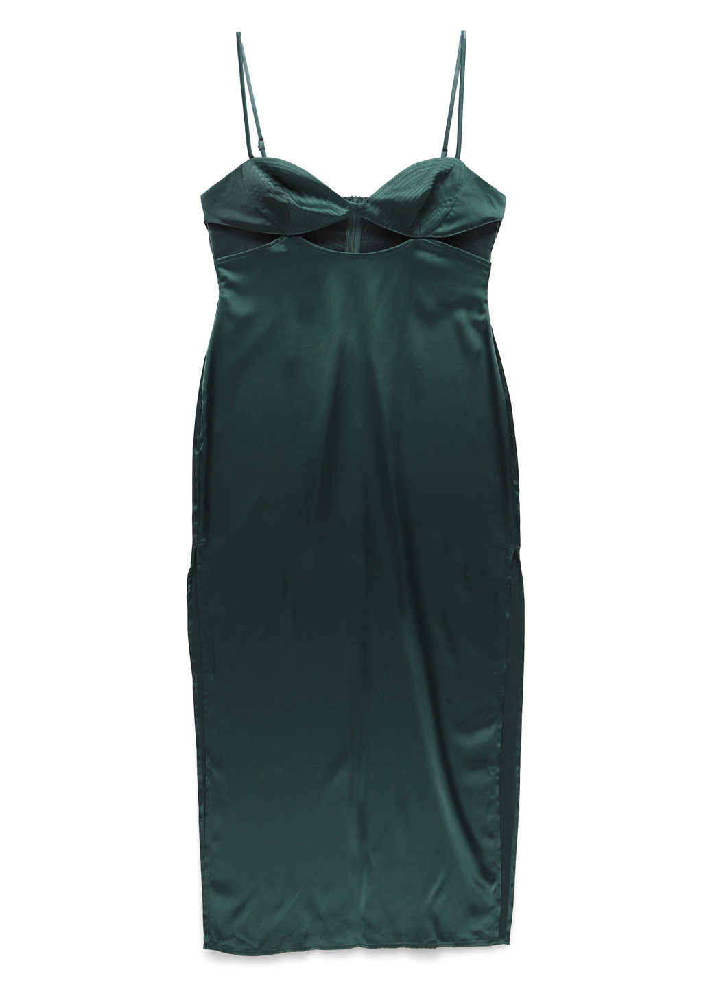 Темно-зелена кежуал сукня сукня-комбінація PrettyLittleThing однотонна