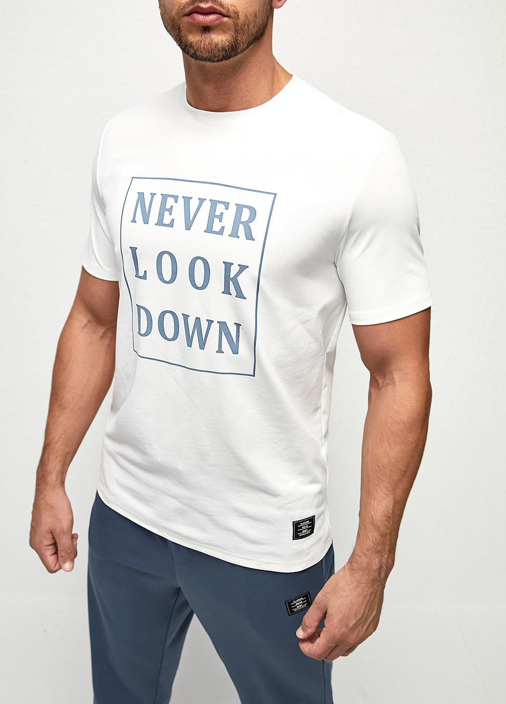 Сіро-синій літній комплект (футболка, штани) SHEIN