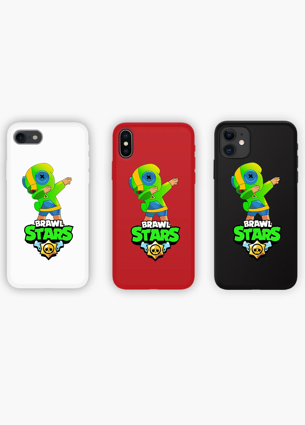 Чохол силіконовий Apple Iphone 8 plus Зелений Леон Бравл Старс (Green Leon Brawl Stars) (6154-1705) MobiPrint (219507588)