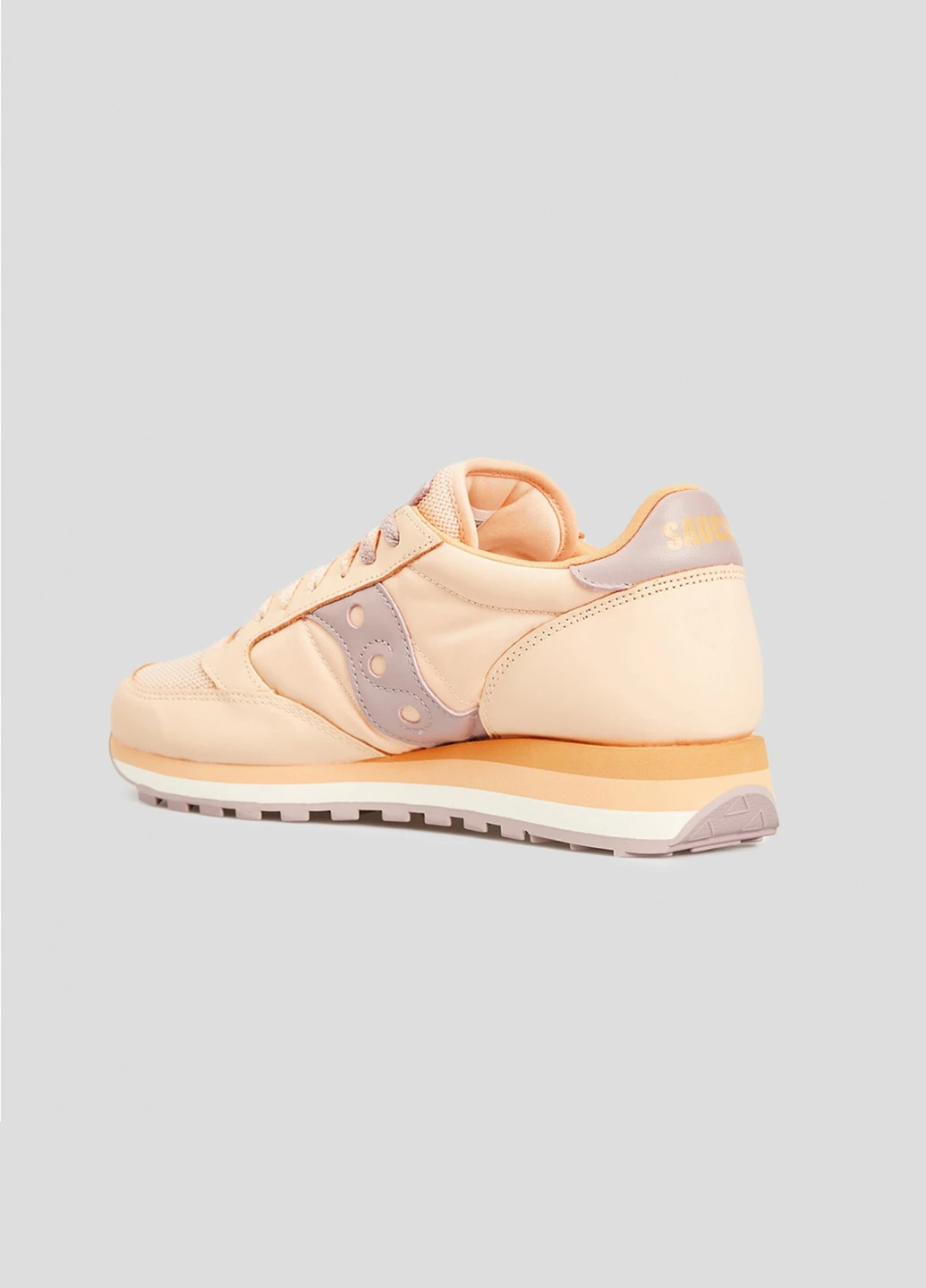 Персиковые кроссовки Jazz Triple из текстиля и замши Saucony розовые всесезоны (253268096)