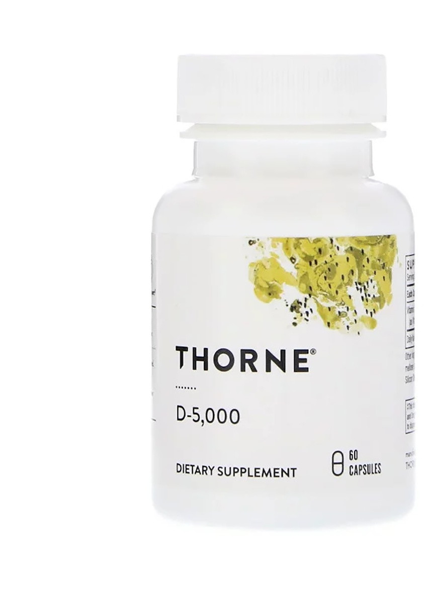 Витамин D3, 5000МЕ,, 60 капсул Thorne Research (228292427)