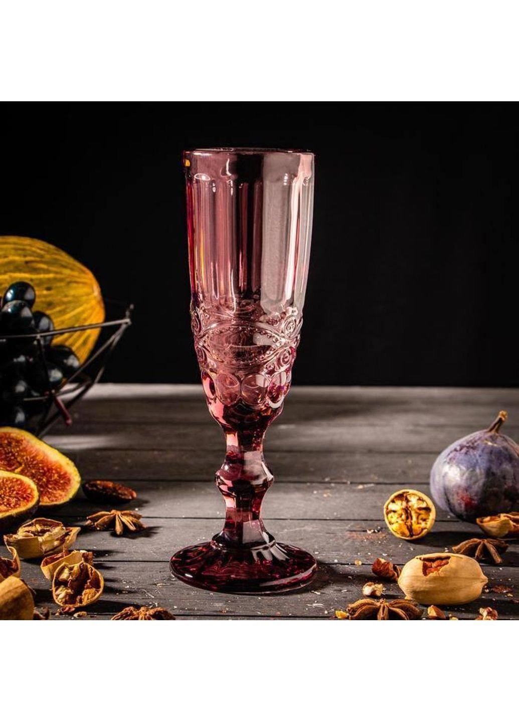 Бокал для шампанского Винтаж 34215-14-3 180 мл розовый Olens (253626649)