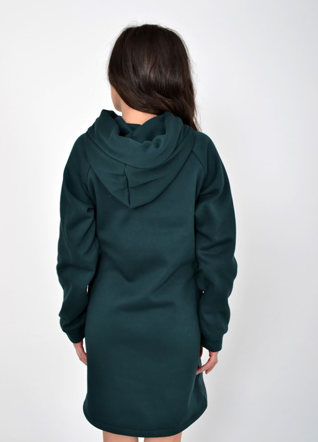 Темно-зеленое кэжуал платье Ager однотонное