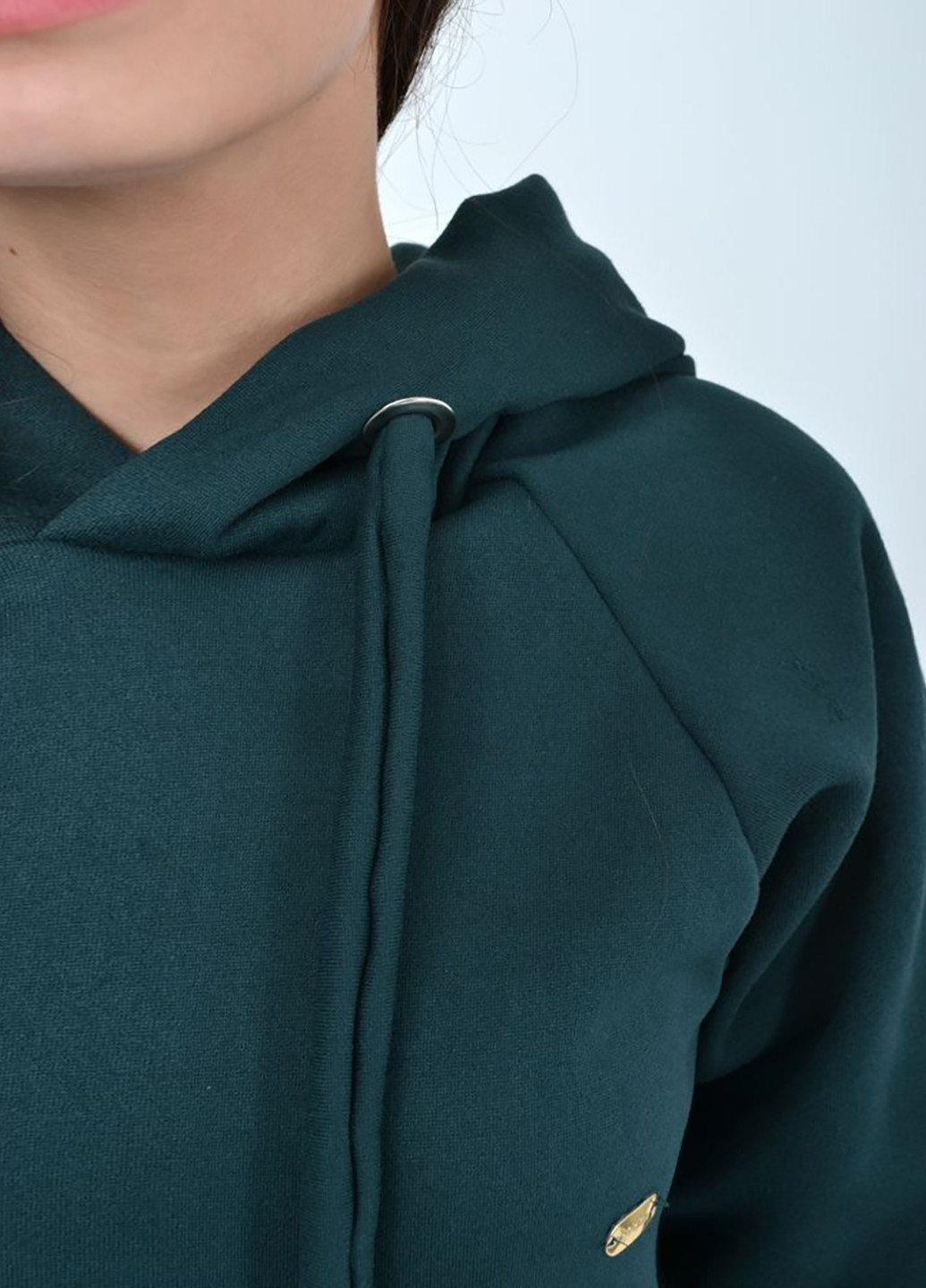 Темно-зеленое кэжуал платье Ager однотонное