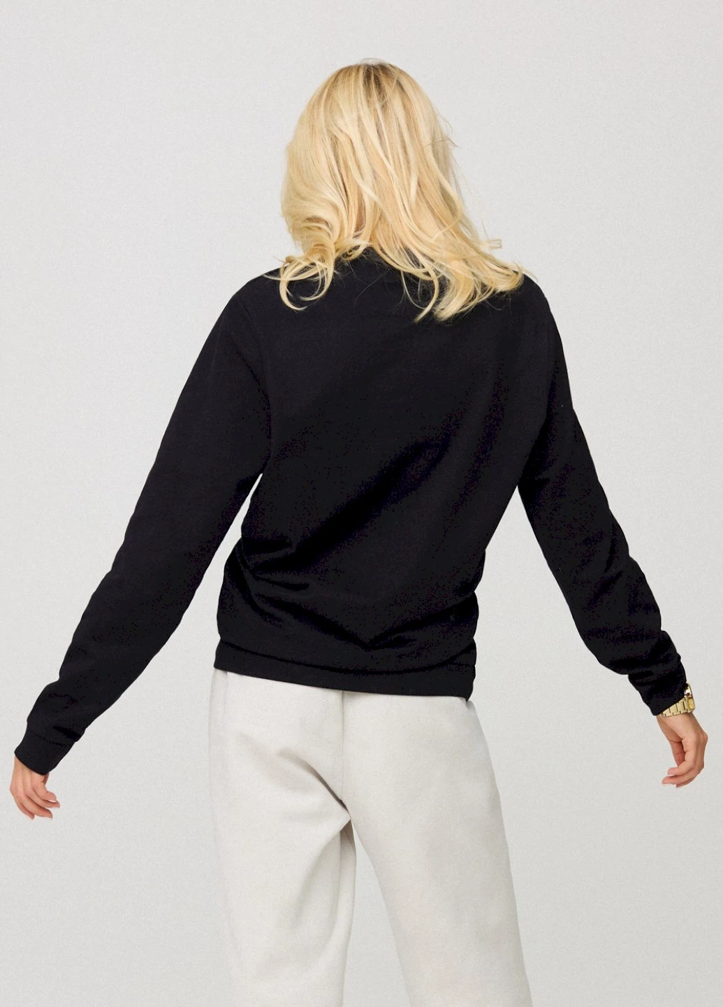 Черный світшот жіночий oversize /no flis/ YAPPI (254658632)
