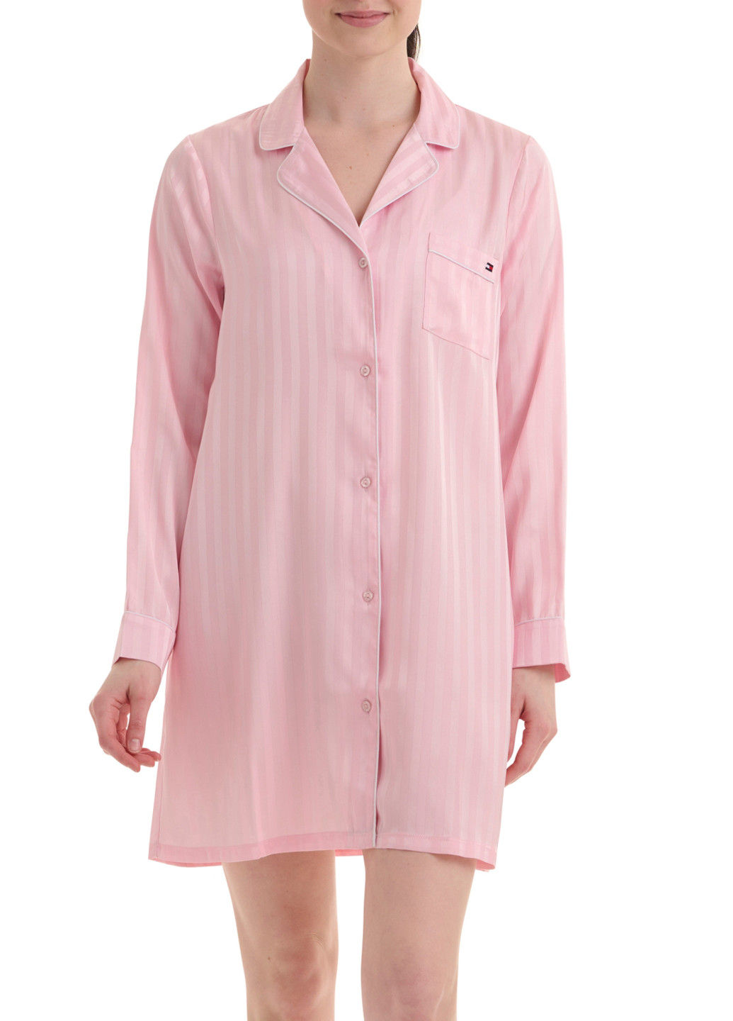 Світло-рожева домашній сукня сукня-сорочка Tommy Hilfiger в смужку